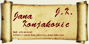 Jana Konjaković vizit kartica